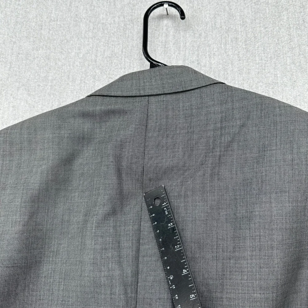 Hart Schaffner Marx Blazer Mens 42L Gray Two Button Suit Jacket Wool Blend
